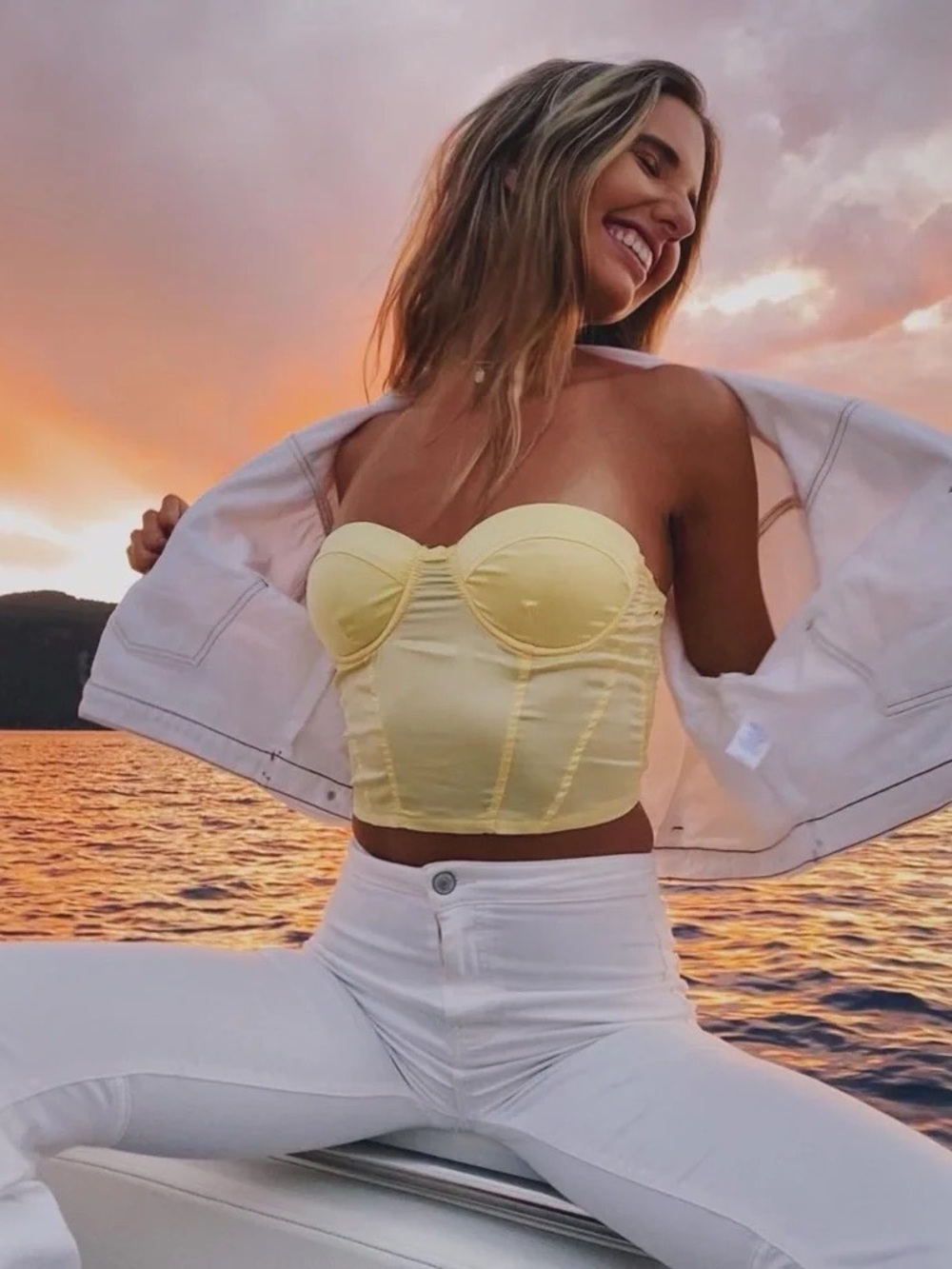 Princess Polly Koko Bustier in Lemon US Size 4